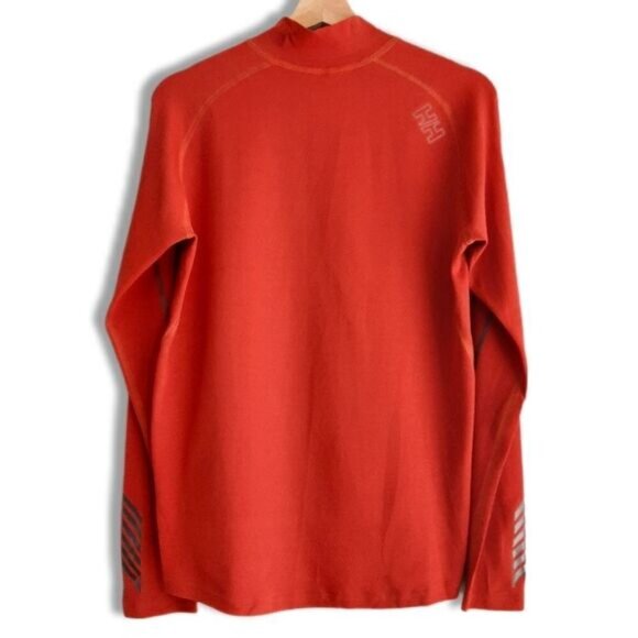 HELLY HANSEN 1/2 Zip Pullover Performance Base Layer Top Orange Men's Sz M - L - Picture 7 of 11